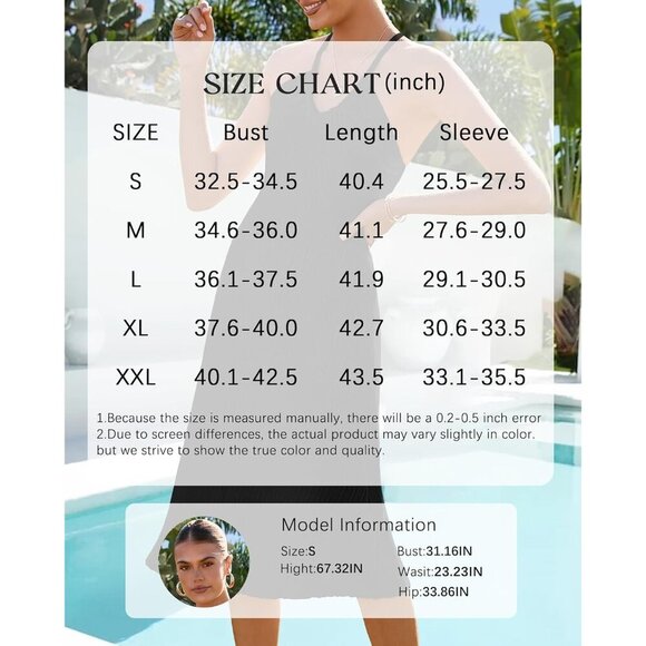 Women's V Neck Swing Dress Knit Adjustable Halter Summer Vacation Cozy - Picture 6 of 9